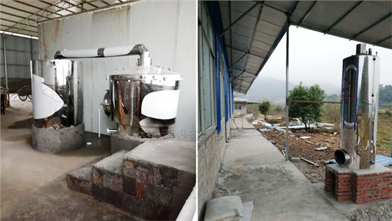 江華陳總引進(jìn)做酒設(shè)備，解決上了年紀(jì)的村民就業(yè)難問(wèn)題-03設(shè)備安裝中