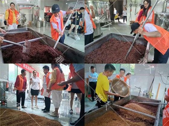 炎熱的天氣，依然攔不住雅大釀酒設(shè)備廠家學(xué)員學(xué)習(xí)釀酒的熱情 3