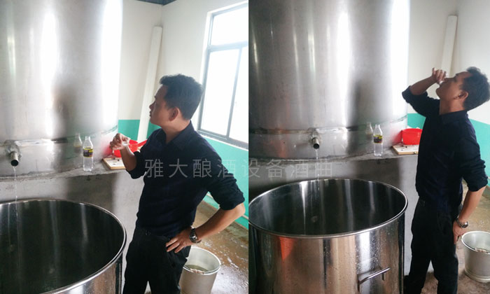 小型酒廠釀酒設備做酒操作不當，導致玉米酒口感差怎么辦？-02-出酒品酒1